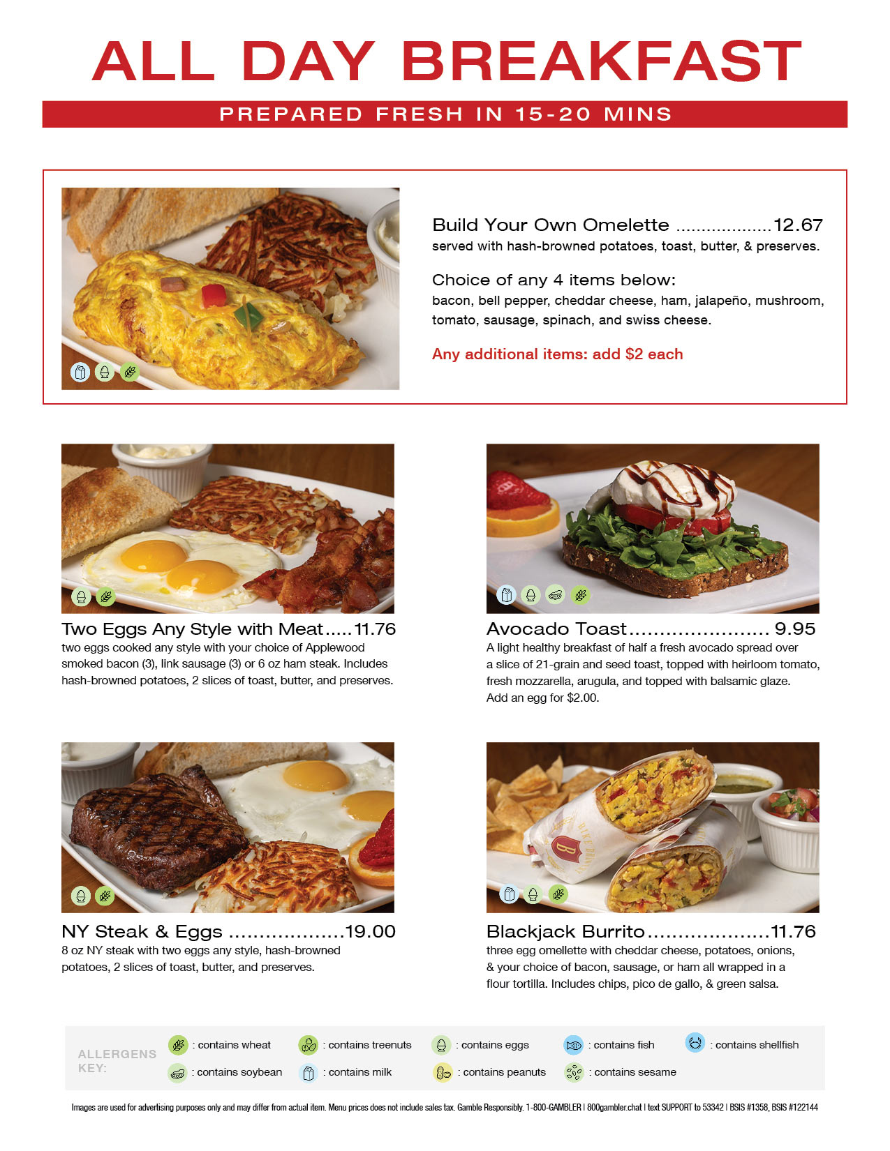 Bike Cafe Menu