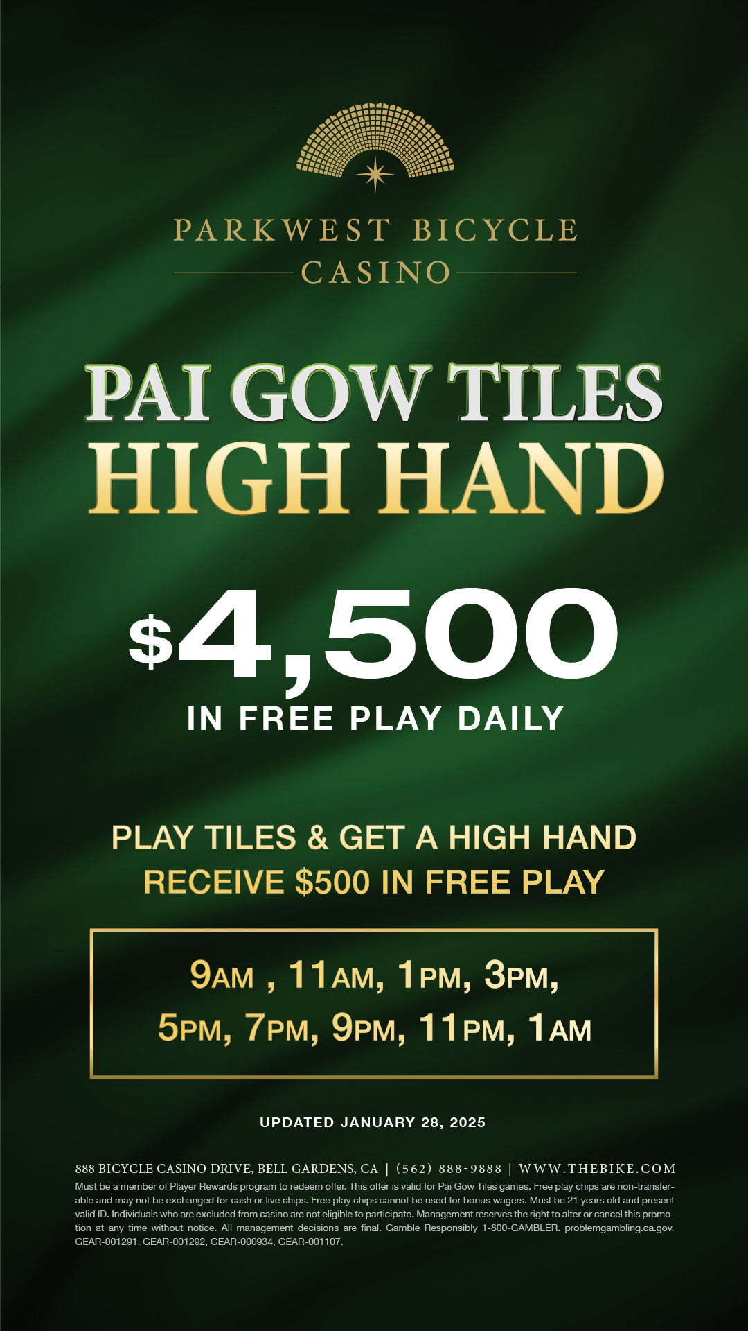 Pai Gow Tiles High Hand