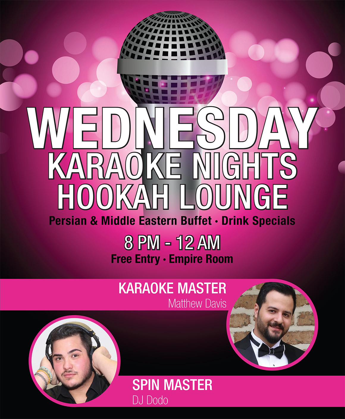 Wednesday Karaoke Nights Hookah Lounge - The Bicycle Hotel & Casino