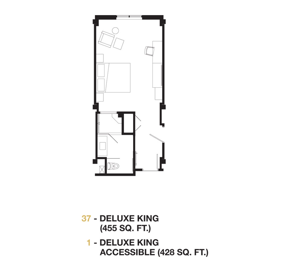 Deluxe King Room floor plan